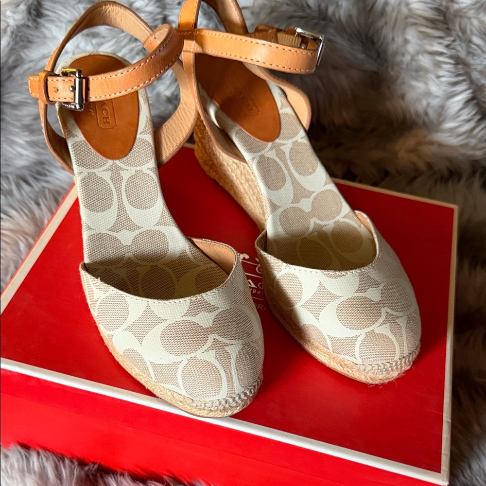 Coach Signature Canvas and Leather Espadrilles